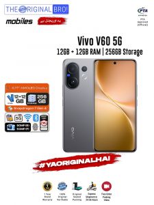 Vivo V60 5G - 12GB RAM - 256GB Storage - Easy Monthly Installments - PTA Approved - 1 Year Official Warranty - The Original Bro Mobiles - TOB70